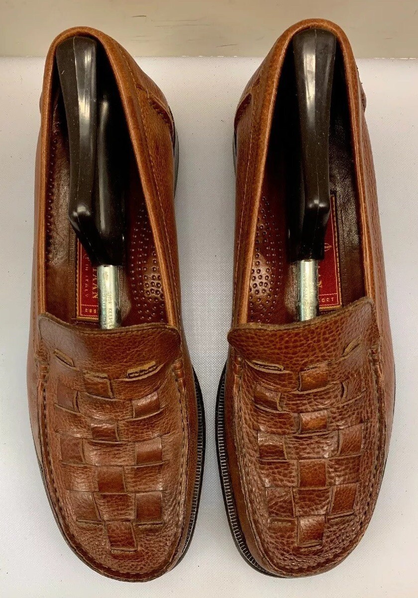 Cole Haan City Men\'s Brown Woven Leather Penny Loafers Sz. 10 M Cole Haan City Men main image 3