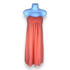 SMALL J CREW ORANGE STRAPLESS DRESS VIBRANT SUMMER  STRETCH
