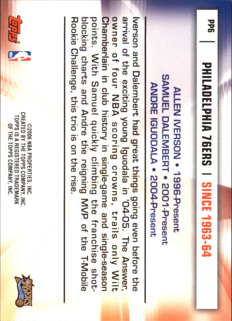 2006-07 Topps Pride of the Program #PP6 Iverson/Dalembert/Iggy