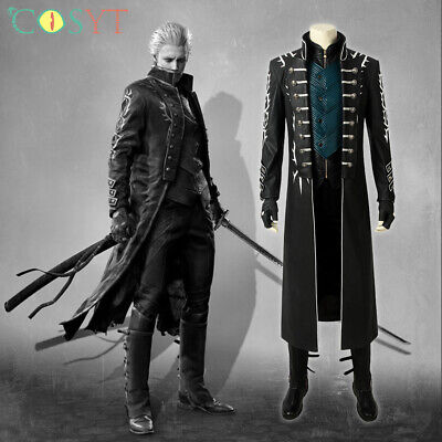  Devil May Cry Dante Cosplay Costume DMC 5 Deluxe Leather Full  Set : Clothing, Shoes & Jewelry