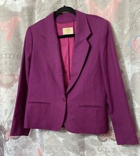 Vintage PENDLETON Blazer Womens RASPBERRY 100 Virgin Wool Jacket