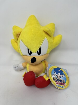 Sonic The Hedgehog 9'' Super Sonic Yellow Plush Toy Figure Jakks Pacific NWT