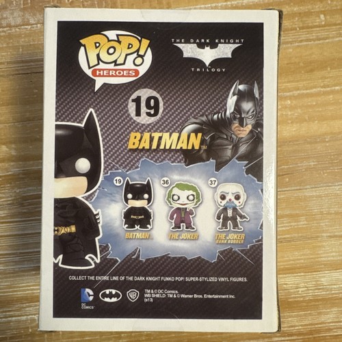 Funko Pop (Heros) The Dark Knight Trilogy BATMAN #19 Sealed/New - Picture 3 of 8