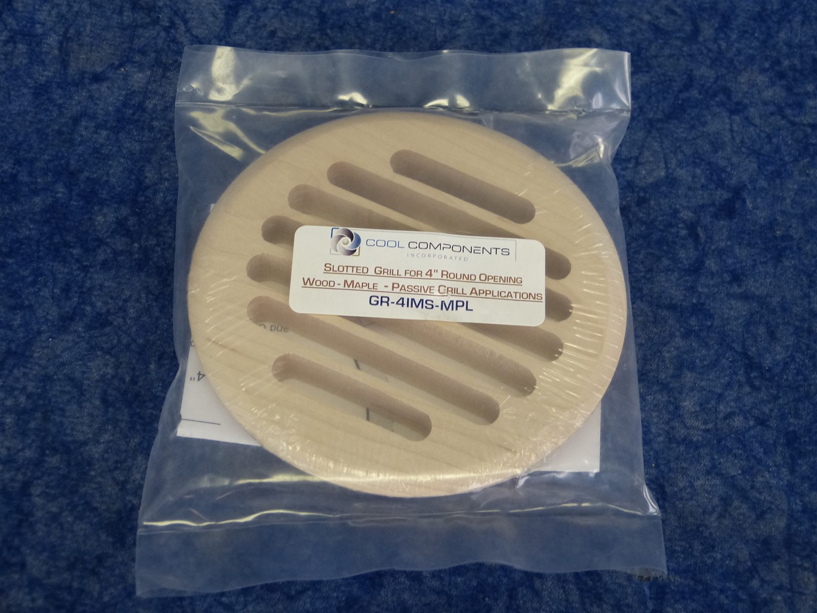 NEW Cool Components GR-4IM-MPL 4" Round Grill - Maple