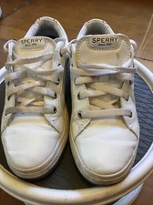 Womens tennis Shoes SPERRY.  White, Lace Up Size 7.5.  a-462