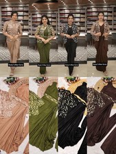 Ready-to-Wear Designer Saree for Adults Bollywood Party and Indian Pakistani Wed