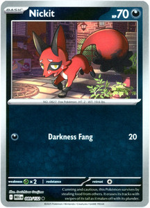 Pokemon - Nickit 089/132  - Reverse Holo - Mega Evolution - NM/M