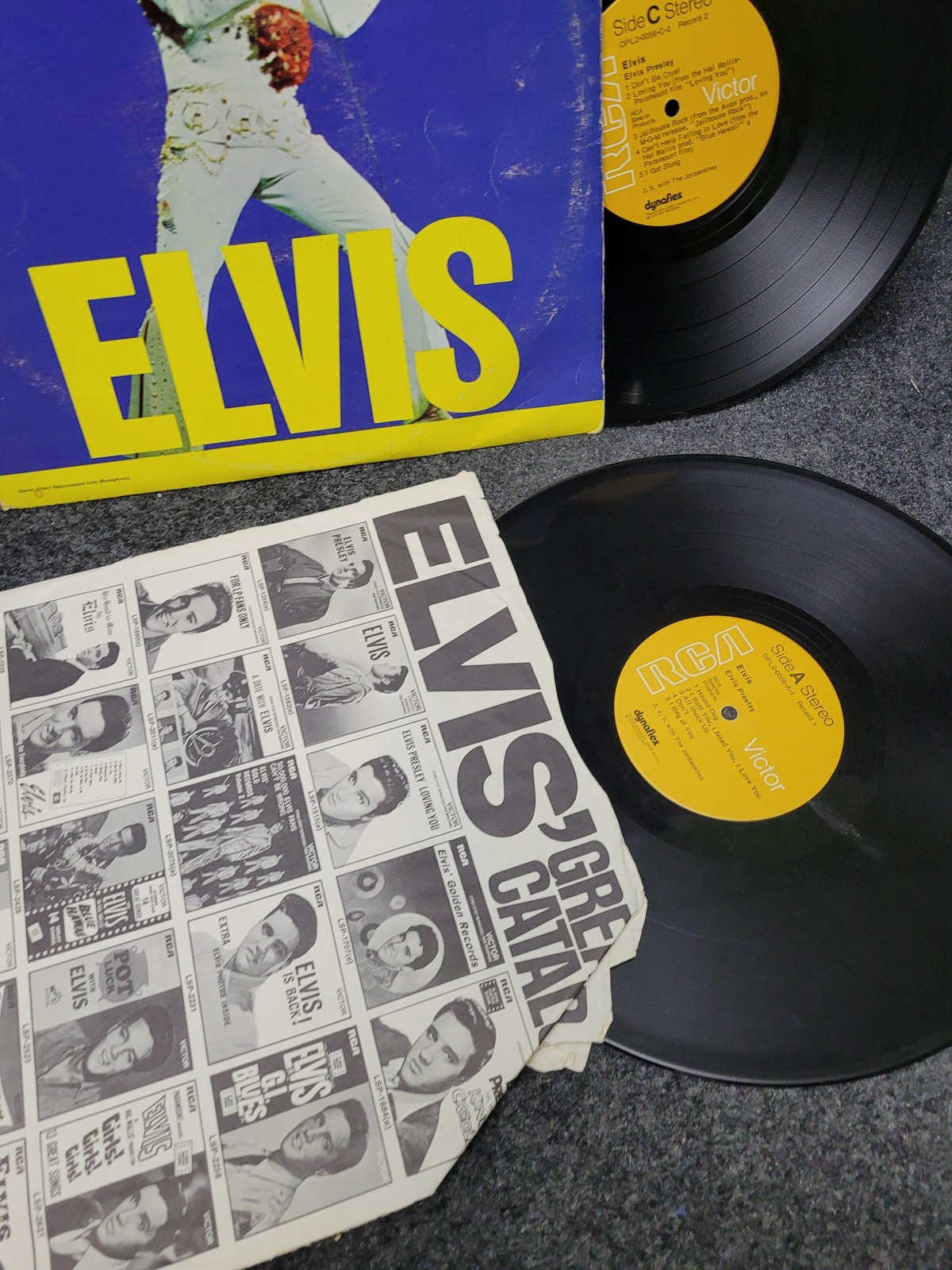 Vintage Elvis Presley 2LP Vinyl ELVIS RCA Victor Dynaflex DPL2-0056 USA 1973