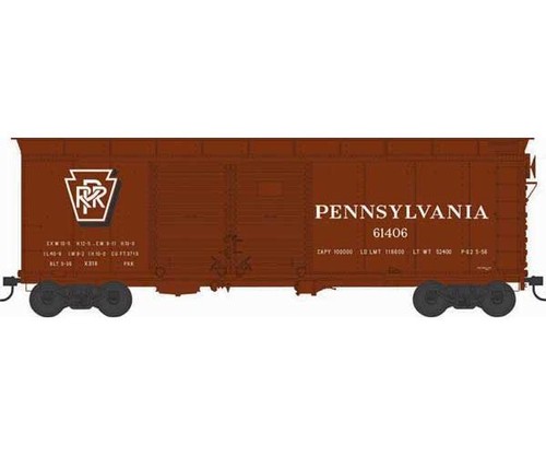 Bowser ~ Escala HO ~ X31B Coche de carga de doble puerta ~ Pennsylvania PRR #61406 ~ 43328 | Zustand: New
