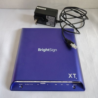 BrightSign XT1144 Series Expanded I/O Network Media Player + Power Adapter