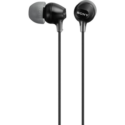 Sony MDR-EX15LP In Ear Kopfhörer kabelgebunden Schwarz