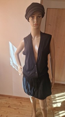 MATIN BLANC Wollkleid mit Ballonrock edel elegant schwarz Gr. 38/40