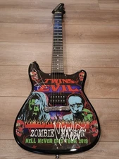Twins Of Evil Tour - Signed VIP Epiphone Guitar By Marilyn Manson Rob Zombie