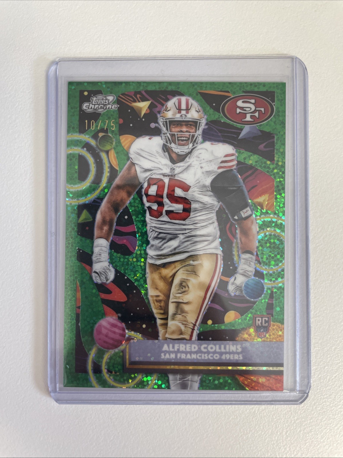 2025 TOPPS COSMIC CHROME-ALFRED COLLINS-ROOKIE Green Refractor /75
