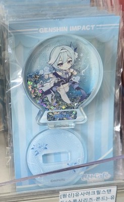 exclusive Eula Liquid Glitter Acrylic stand Korea cafe in Seoul Genshin Impact
