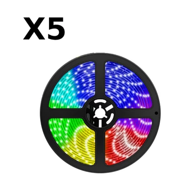 Job Lot 5x XTrike Me HT-5050 RGB LED Strip 5m - App + Remote - USB Powered