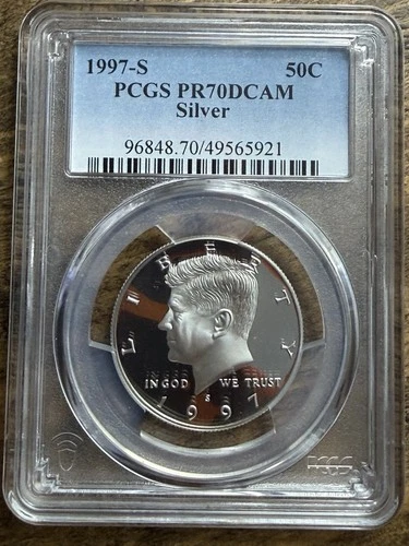 1997 S - 50c Kennedy - PCGS (Proof SILVER) - PR 70 DCAM