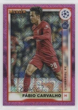 2022 Merlin UEFA Club Competitions Pink Mojo Refractor Fabio Carvalho Rookie RC
