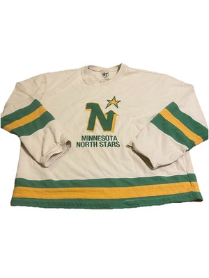 #ad RARE Minnesota North Stars XL Sweatshirt White Green Yellow NHL Hockey Vintage $79.00