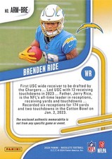 2024 Panini Absolute #ARM-BRE Brenden Rice Absolute Rookie Materials