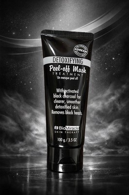 BioMiracle Detoxifying Peel Off Mask Charcoal 3.5oz Pore Cleanse