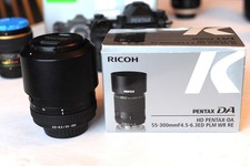 Pentax HD DA 55-300mm f/4.5-6.3 ED PLM WR RE Lens Excellent w/Caps and Hood