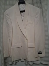 NEW JOS.A BANK DINNER JACKET FORMAL TUXEDO ALL WOOL 40R WHITE