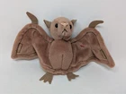 1996 Vintage Retired Ty Beanie Baby - BATTY BROWN the Bat Plush Toy - With Tag