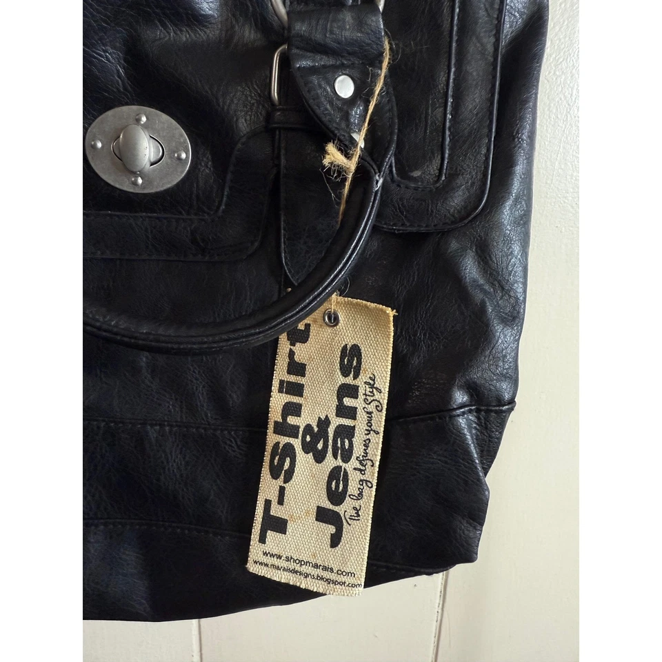 Camiseta y Jeans Bandolera Bolso Cartera Mujer Imitación Cuero Cartera Foto 2 de 4