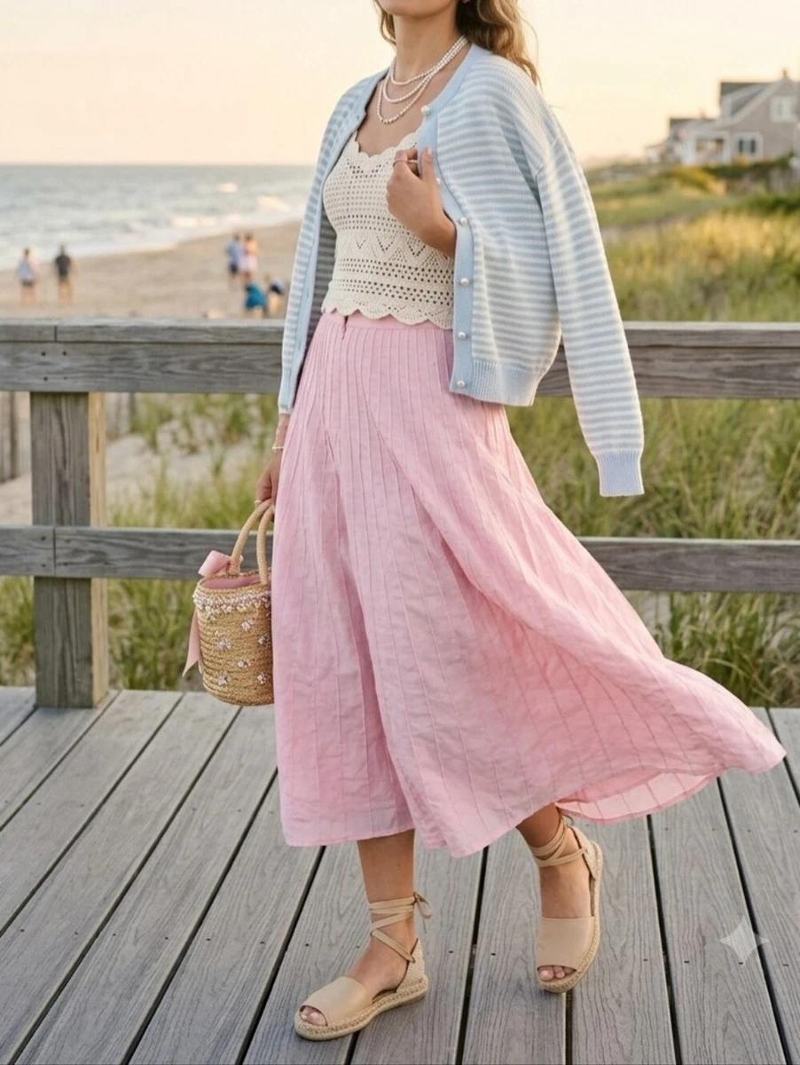 ポロラルフローレン プリーテッドプラッドクレープAラインミディスカート XS Lauren Ralph Lauren Pleated Skirts for Women Just Listed 2026