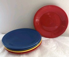 Fiesta Plates Set Of 5 BRIGHT Color MIX FIESTAWARE 8" Ceramic