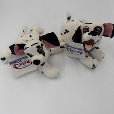 VTG 90s Disney Store Original 101 Dalmatians JEWEL  LUCKY Mini Bean Bag Set