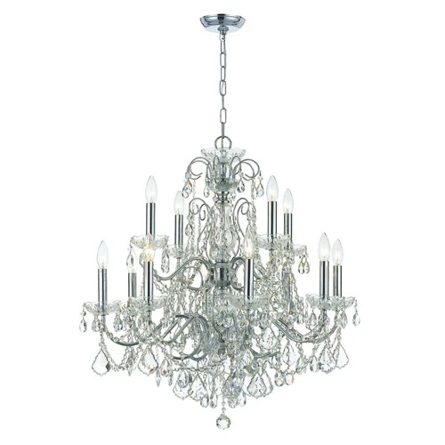 Imperial 29 1/2" Wide Polished Chrome 12-Light Chandelier - Picture 3 of 5