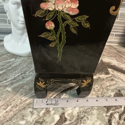 MCM Laca Chinoiserie Pájaro Floral Madera Maceta o Cubo de Rechazo Soporte con Patas - Imagen 22 de 24