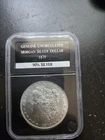 1879 GENUINE UNC MORGAN SILVER DOLLAR - PCS STAMPS & COINS SLABBED COIN (7678)