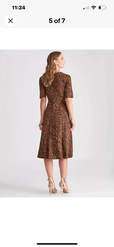 Liz Jordan Dress Size 10 A-Line Animal Print Knot #02A - Picture 6 of 7