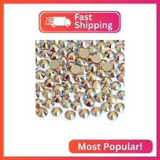 Jollin 2880pcs Flatback Rhinestones Glue Fix Crystal Glass Diamantes Gems for Cr