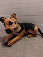 Adorable Tan Black German Shepherd Plush 13" Realsitic Stuffed Animal