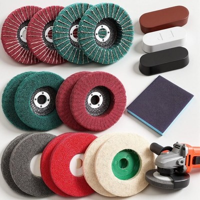 18 Pack 4 Inch Buffering Wheels Polishing Kit with Compound for Angle Grind