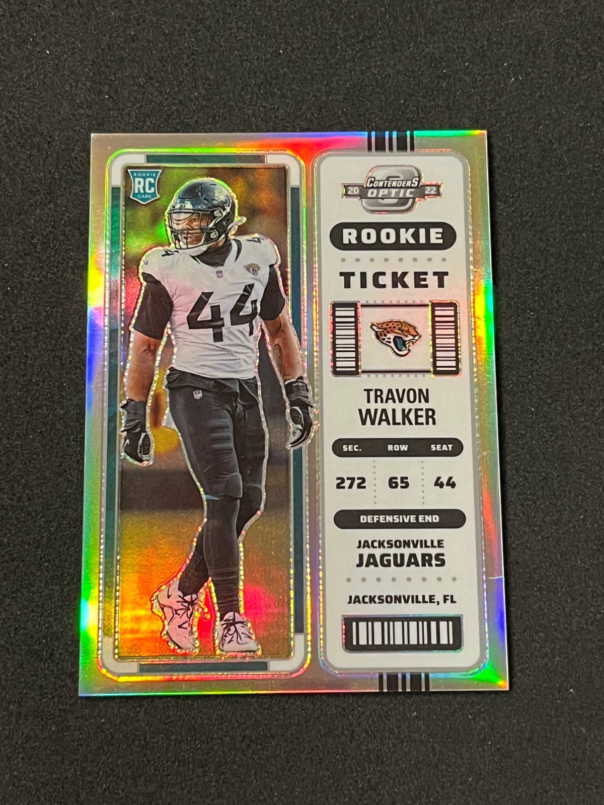 2022 Panini Contenders Optic Football Travon Walker Rookie Ticket Silver #92