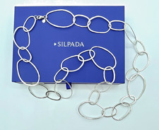 Silpada 925 Sterling Silver, Bubble Up Large Hammered Link Chain Necklace N2148