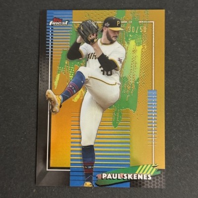 2026 Topps Finest Paul Skenes Gold Refractor /50 #10 Pirates JERSEY MATCH 30/50