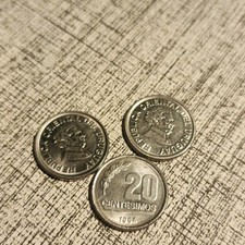 1994 Uruguay 20 Centesimos Lot of 3