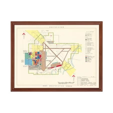 Old Map of Ardmore Municipal Airport, OK 1952 - Vintage Ardm