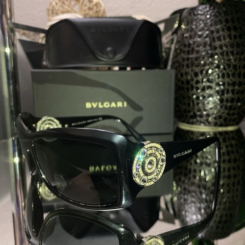 Bvlgari Sunglasses 8007-B Black Swarovski Crystal Limited Edition VERY RARE! - Picture 2 of 22
