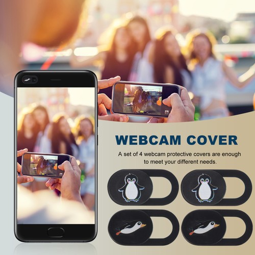 4 Pcs Privacy Cover Laptop Camera Slider Protector Computer Penguin - 第 3/12 張圖片