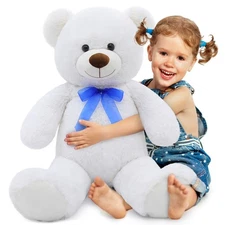 MorisMos Giant Teddy Bear Stuffed Animal 3ft-36 inch Big Pink Teddy Bear