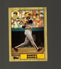 1987 Topps Barry Bonds RC #320 EX-MT/NM Pittsburgh Pirates Rookie Card HR King . rookie card picture
