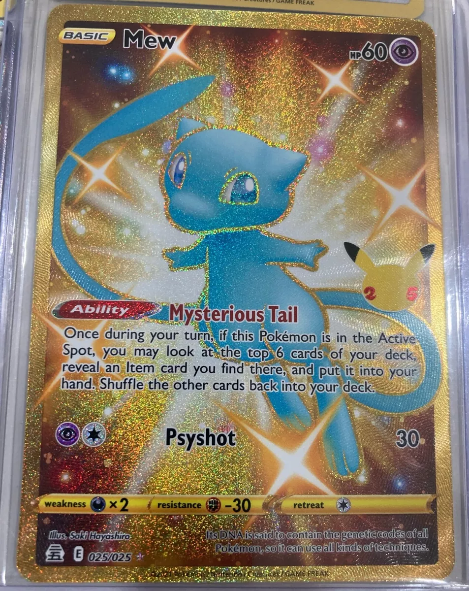 Shiny Mew 025/025 Secret Pokemon Celebrations NM