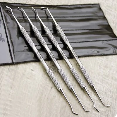 HARYALI LONDON Dental Tool Kit – 4pcs Stainless Steel Dentist Set Teeth Filling & Cleaning Kit